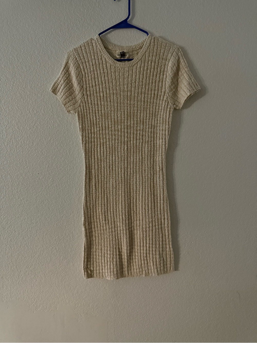 a new day Ribbed Short-Sleeve Knit Dress - Cream